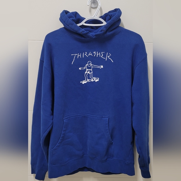 Thrasher Gonz Logo Hoodie Navy Blue Size: Medium - Picture 4 of 4